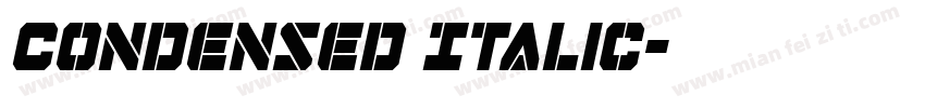 Condensed Italic字体转换